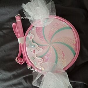 Claire's Pink and Green Swirl Kids Bag